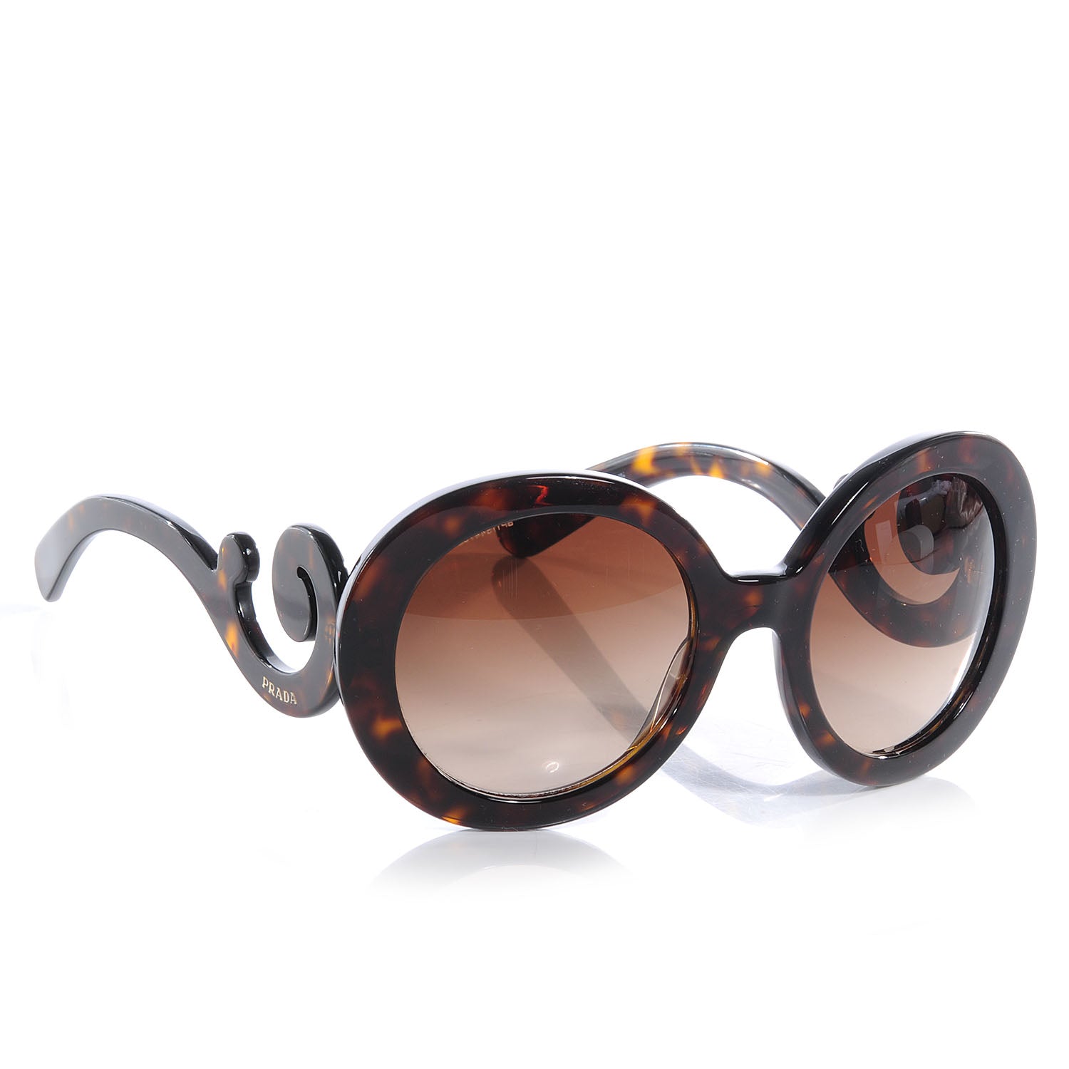 Prada Gradient Baroque Round Sunglasses PS 27NS Tortoise Shell 3 of 6
