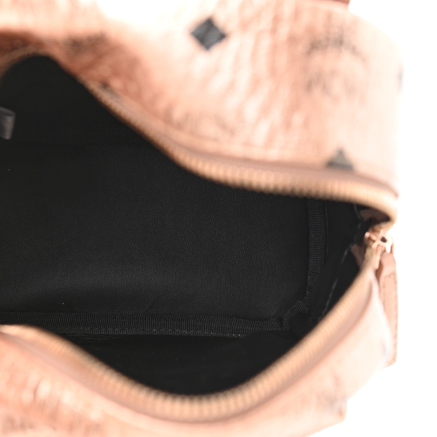 MCM Metallic Visetos Studded X-Mini Bebe Boo Backpack Champagne Gold 4 of 9