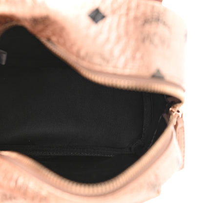 MCM Metallic Visetos Studded X-Mini Bebe Boo Backpack Champagne Gold 4 of 9
