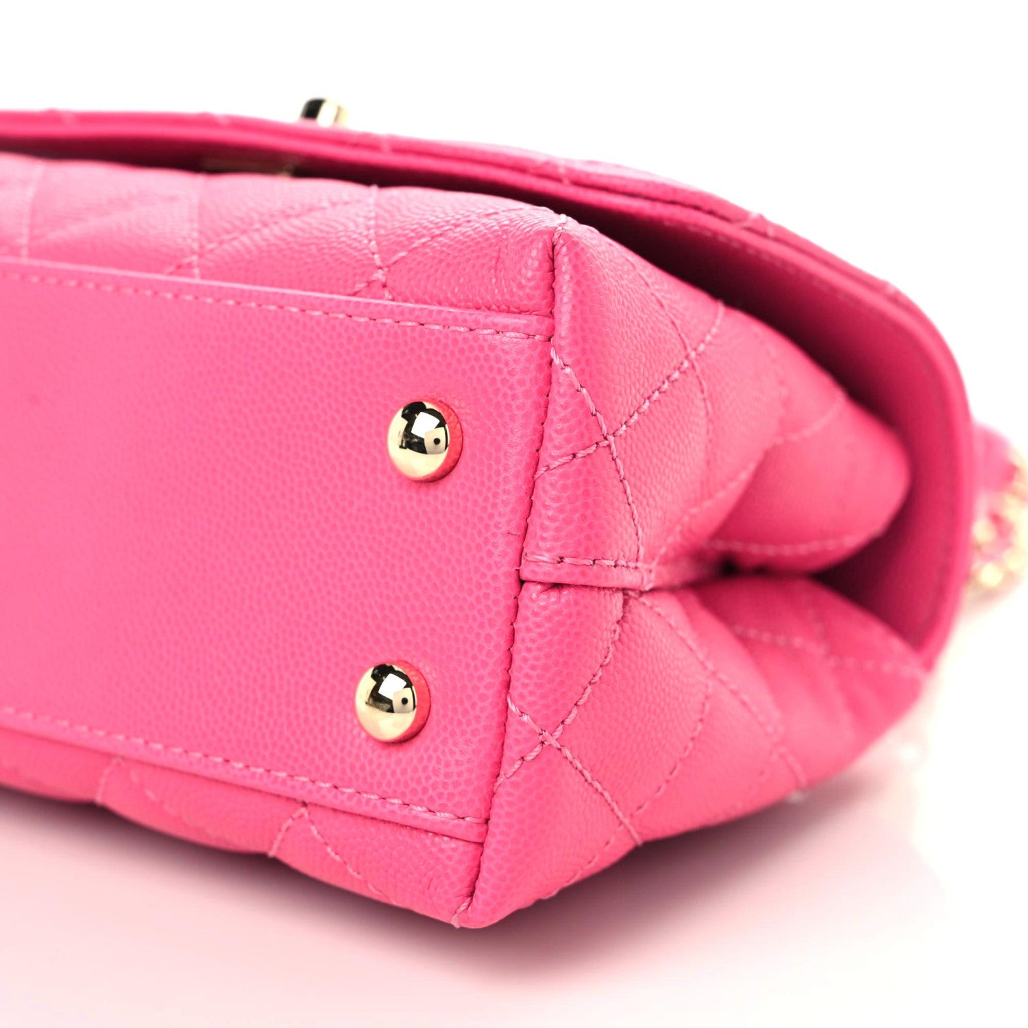 Chanel Caviar Quilted Extra Mini Coco Handle Flap Rose 6 of 10