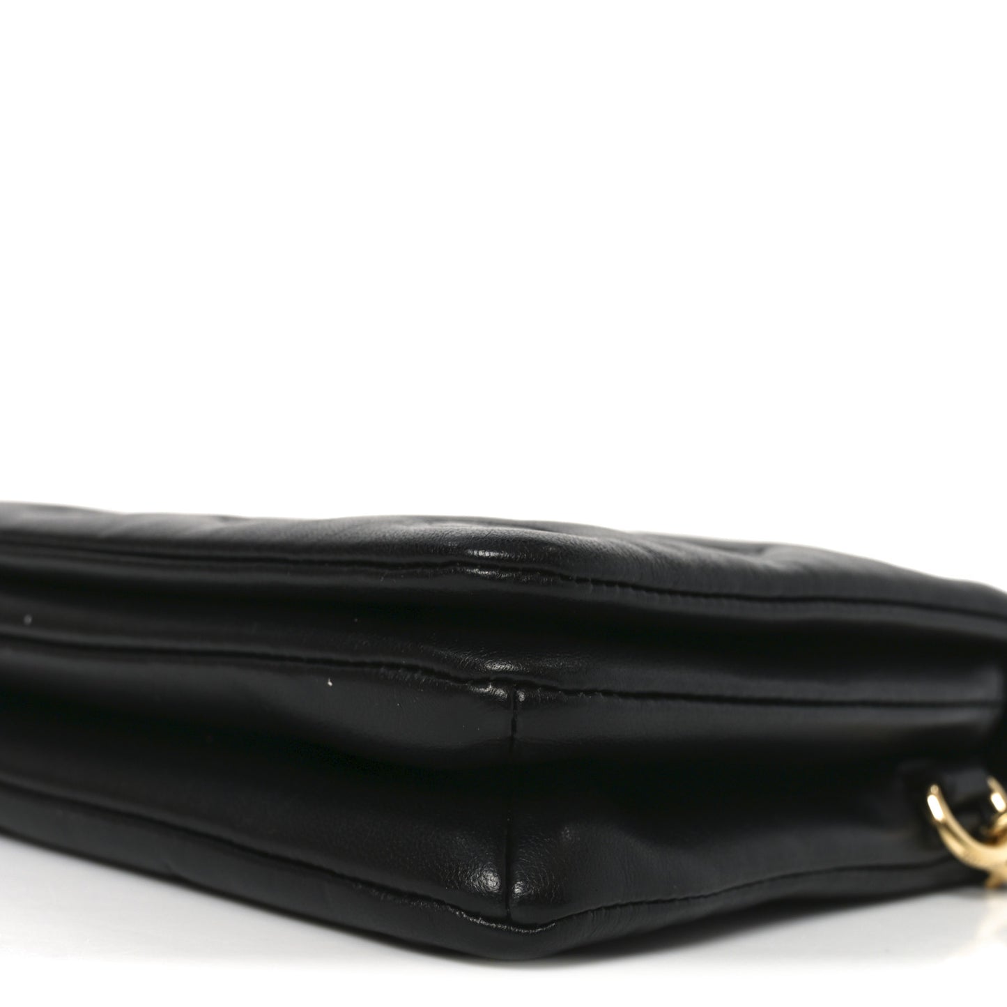 Lambskin Embossed Monogram Pochette Coussin Black