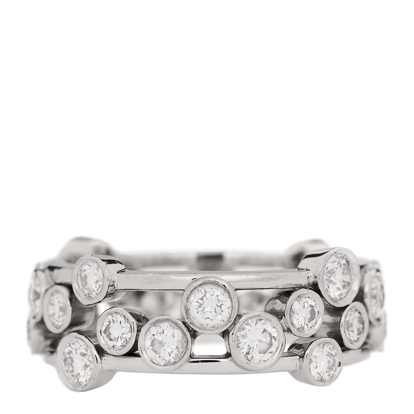 Platinum Diamond Bubble Band Ring 57 8