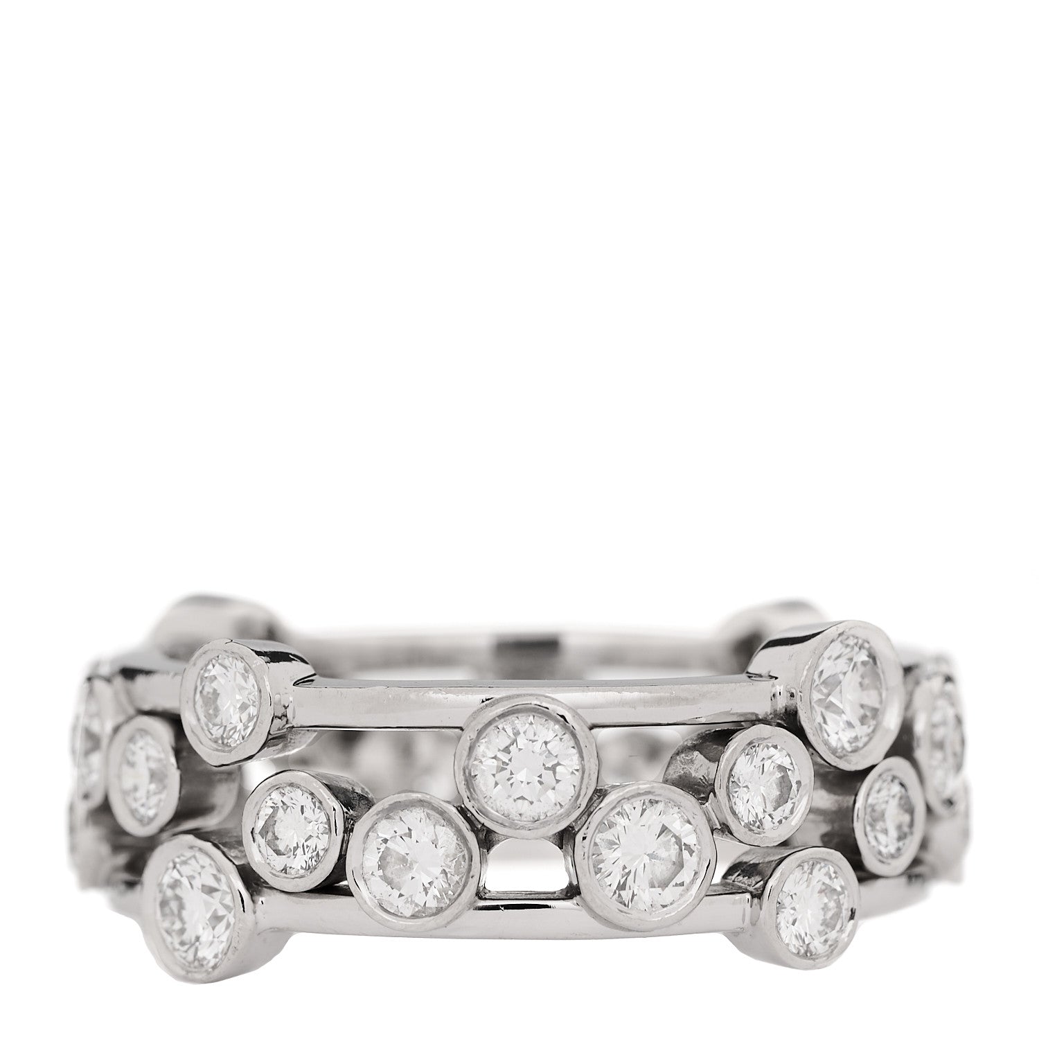 Tiffany Platinum Diamond Bubble Band Ring 57 8 3 of 4