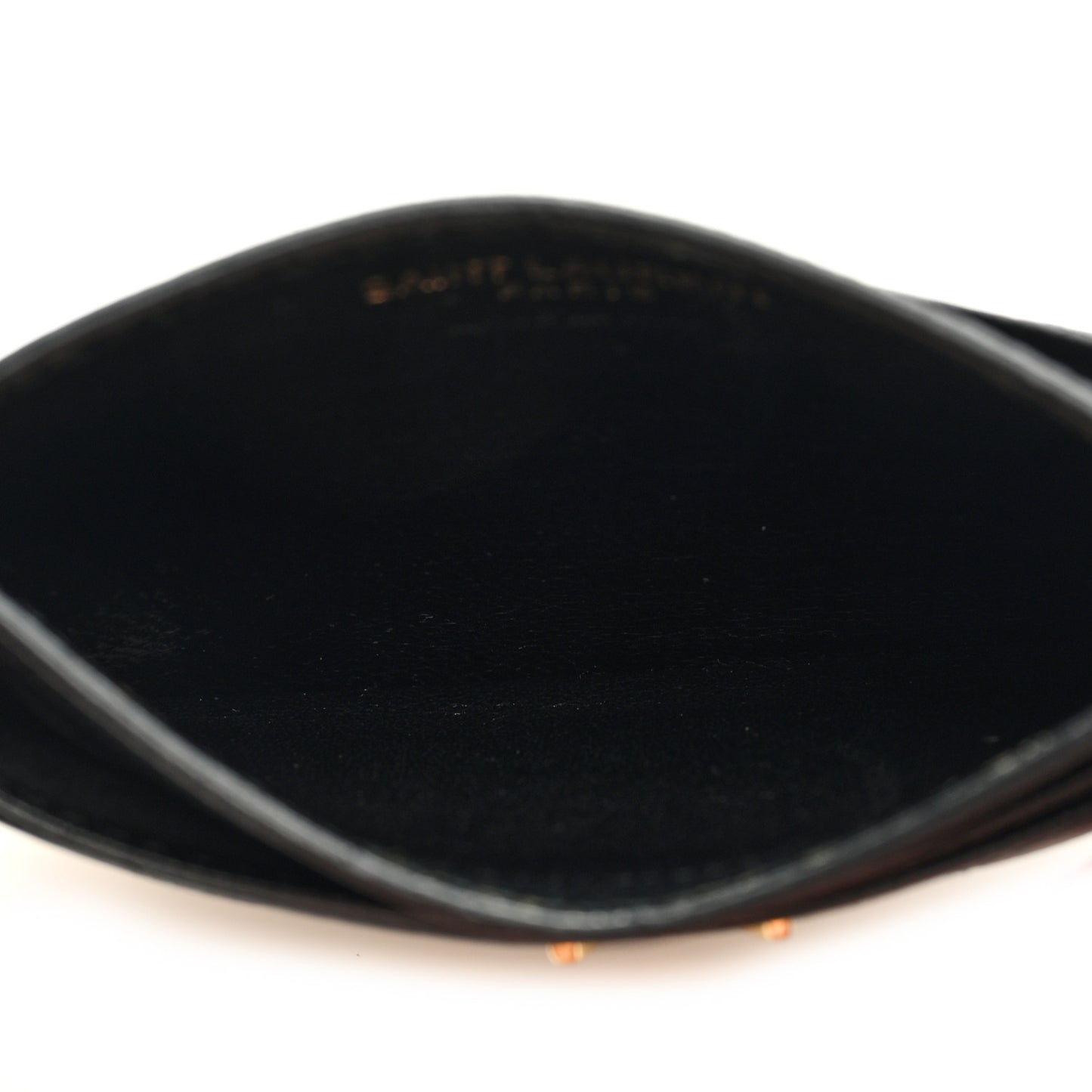 Grain De Poudre Matelasse Chevron Monogram Credit Card Case Black