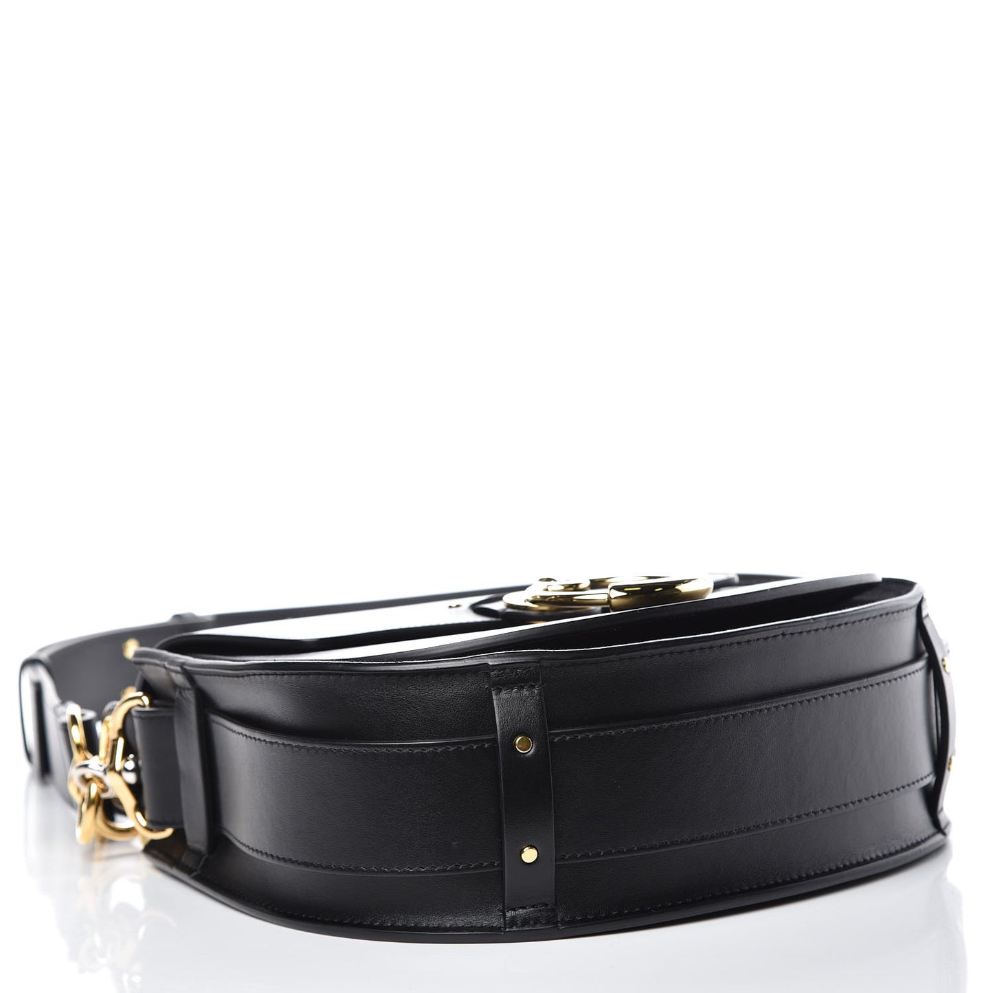 Calfskin Suede Large Tess Bag Black