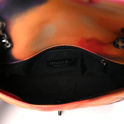 Chanel Printed Lambskin Quilted Small Flower Power Flap Ecru Orange Red Purple 5 of 10