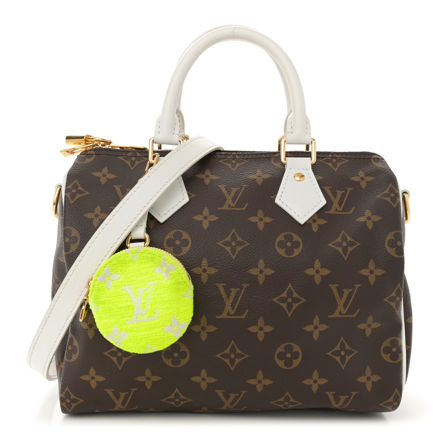 Monogram LV Match Speedy Bandouliere 25 White