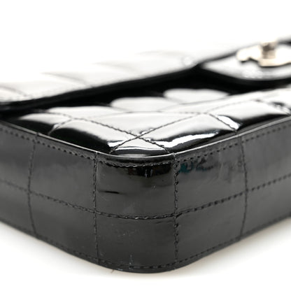 Chanel Patent Quilted East West Chocolate Bar Flap Black 9 of 11