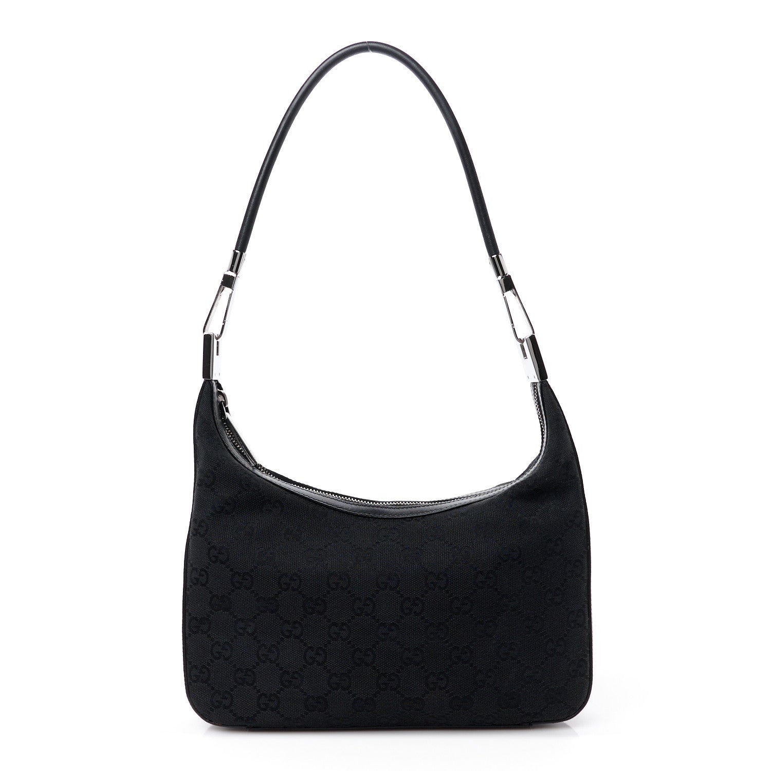 Gucci Monogram GG Small Clasp Hobo Black 1 of 12