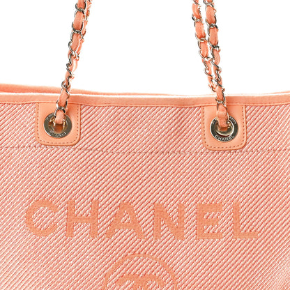 Chanel Mixed Fibers Small Deauville Tote Light Orange 8 of 10