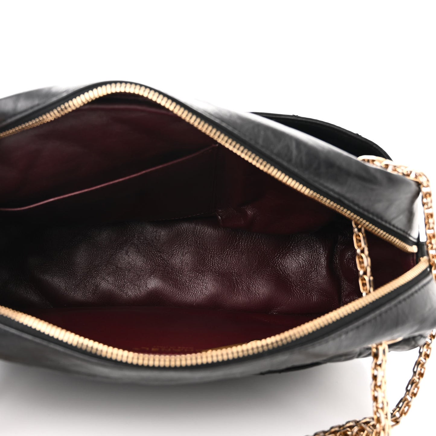 Aged Calfskin Quilted Medium Reissue Camera Case Black