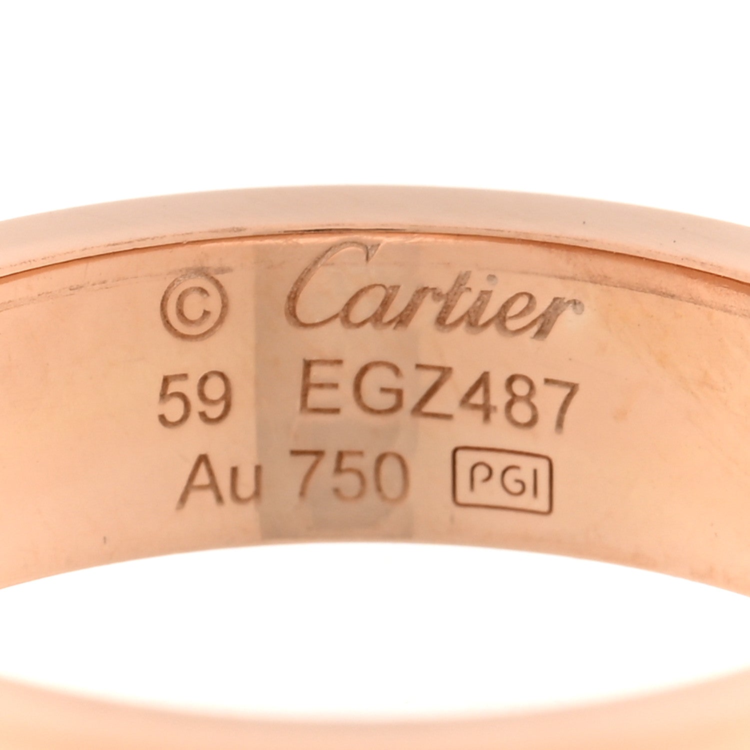 Cartier 18K Pink Gold 3 Diamond 5.5mm LOVE Ring 59 8.75 4 of 5