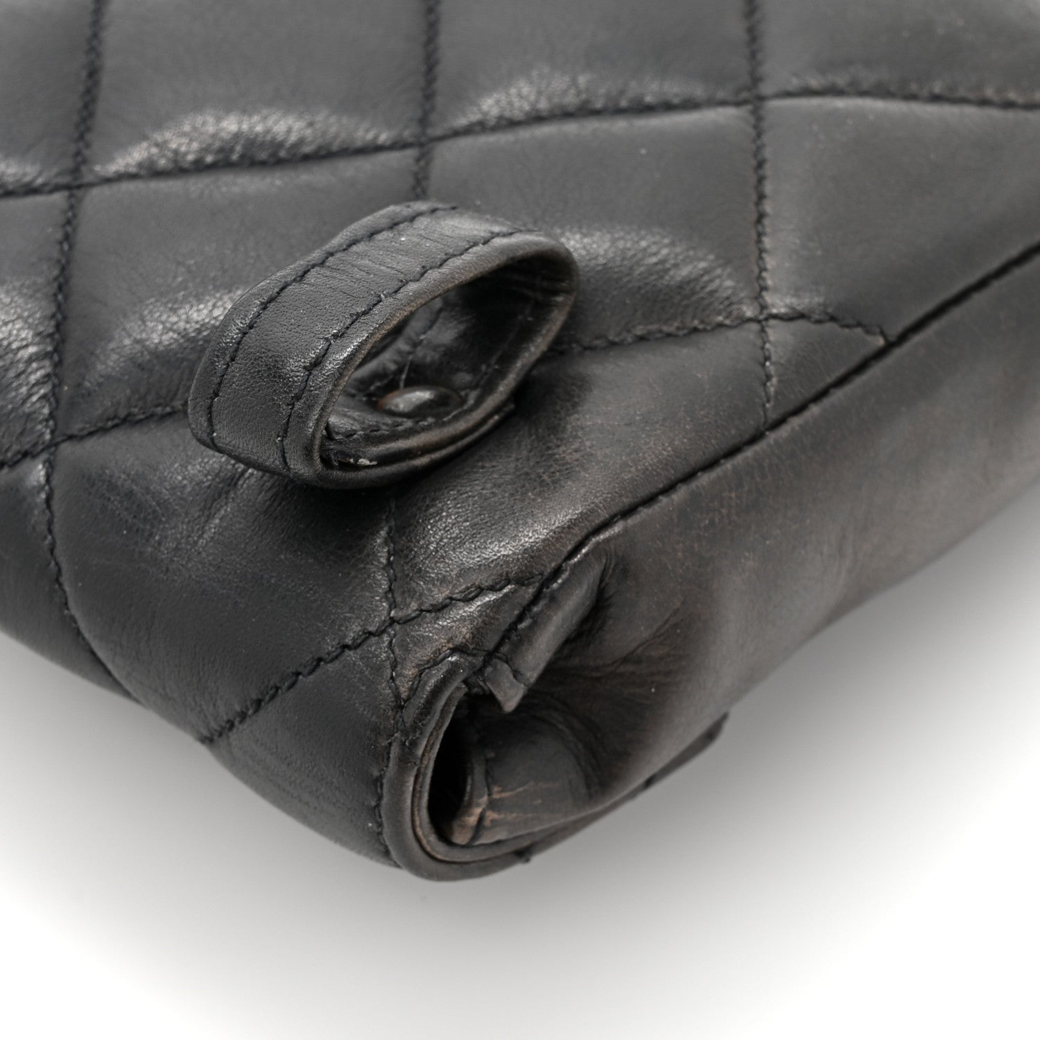 Chanel Lambskin Quilted Flap Waist Belt Bag 70 28 Black 10 of 11