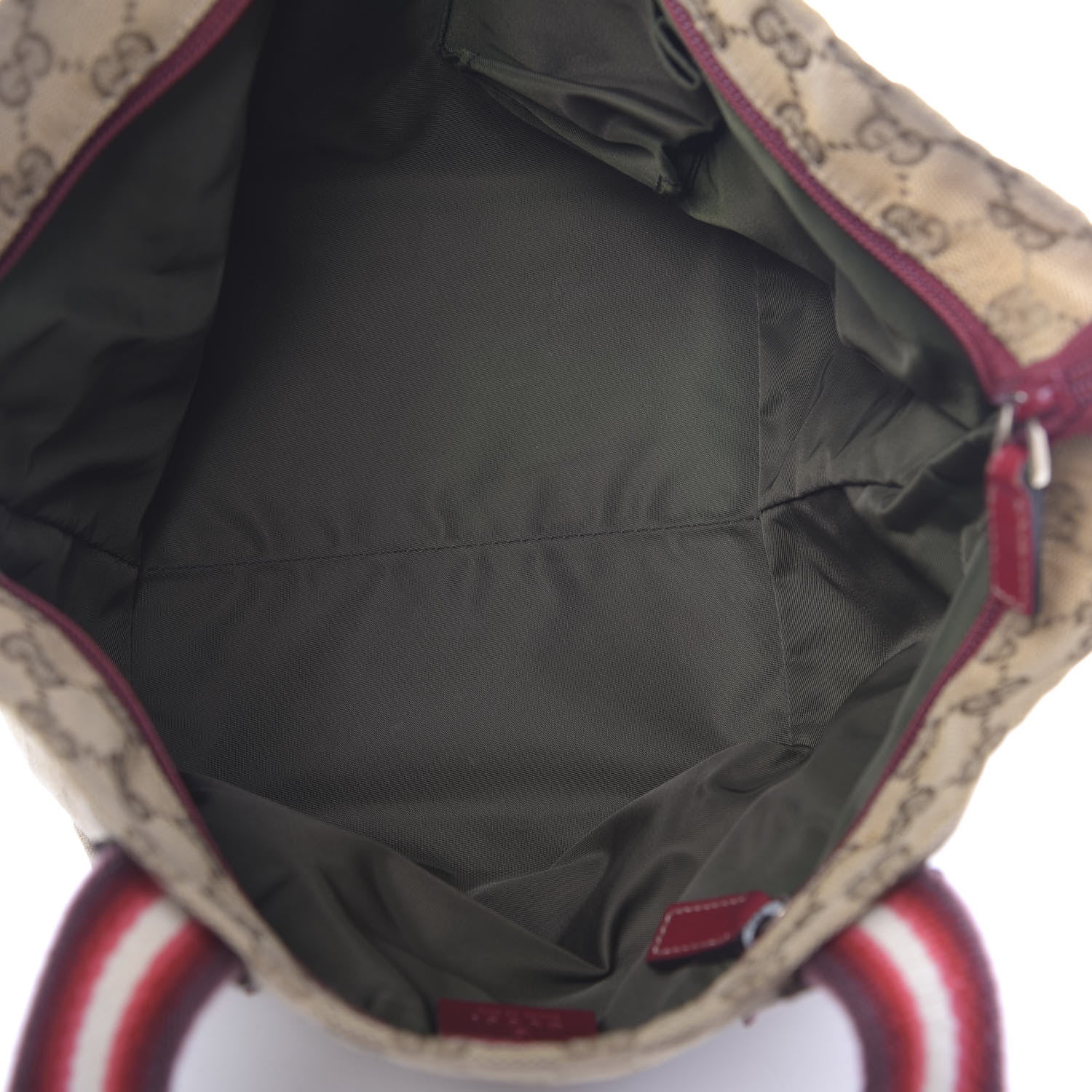 Gucci GG Monogram Small Web Handle Bucket Tote Beige 5 of 11
