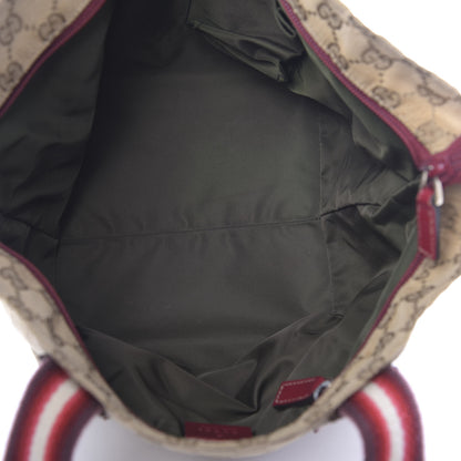 Gucci GG Monogram Small Web Handle Bucket Tote Beige 5 of 11