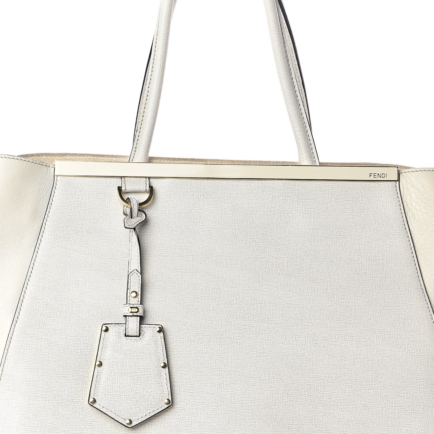Vitello Elite Large 2Jours Tote Latte Bianco