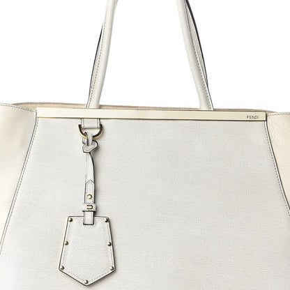 Fendi Vitello Elite Large 2Jours Tote Latte Bianco 7 of 15
