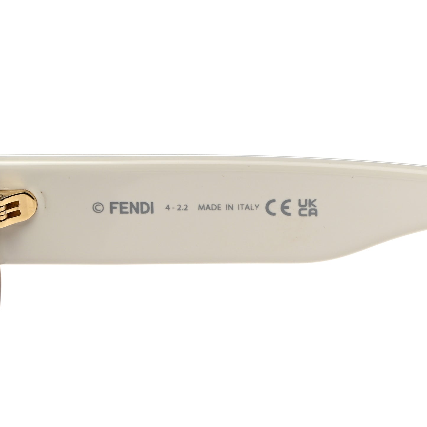 Acetate Hexagonal Fendi Bold Sunglasses FE40045I Havana White