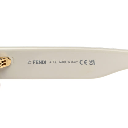 Fendi Acetate Hexagonal Fendi Bold Sunglasses FE40045I Havana White 6 of 7