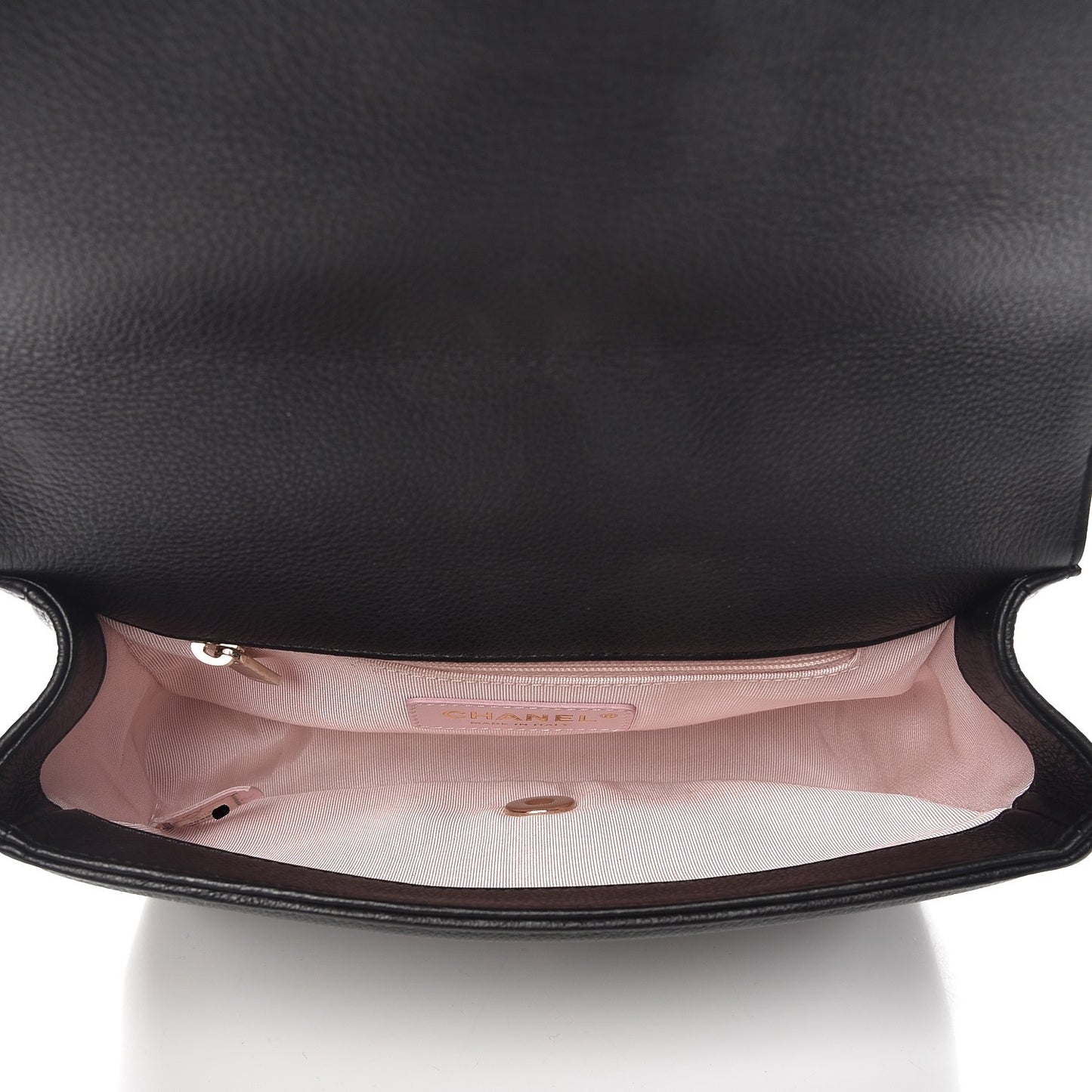 Caviar Quilted Small Studded Flap Black