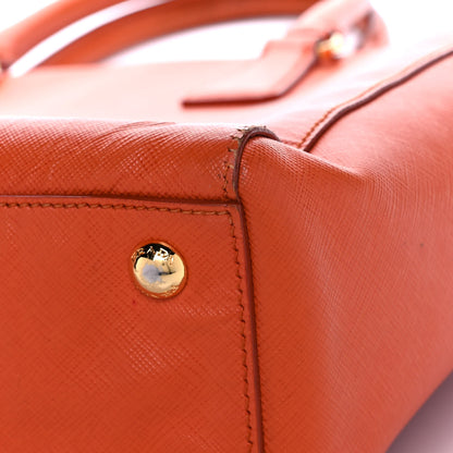 Prada Saffiano Lux Double Handle Shopping Tote Papaya 13 of 18