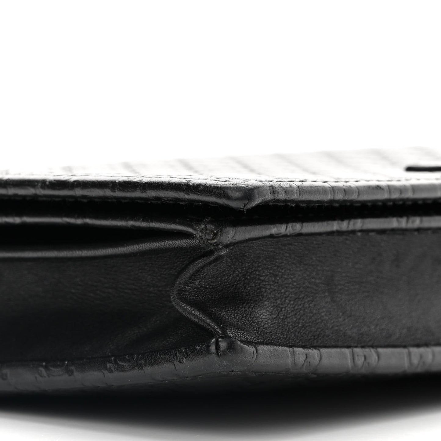 Microguccissima Crossbody Wallet Black