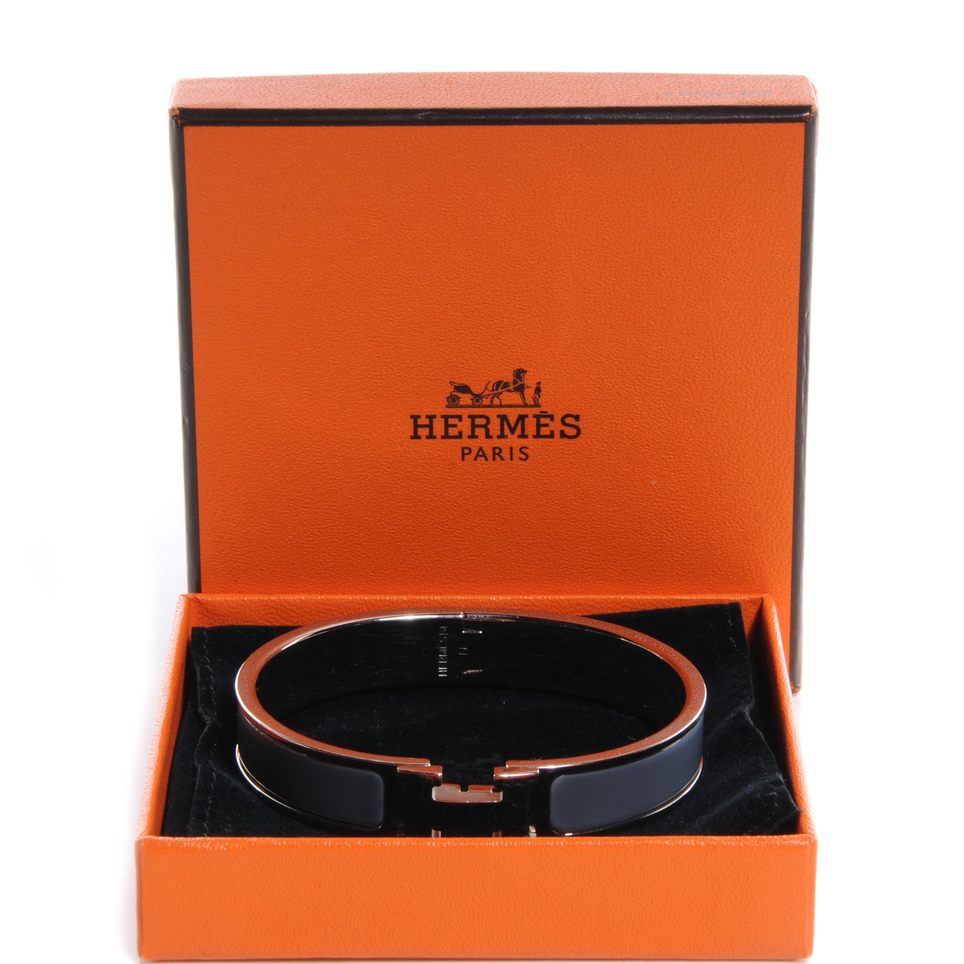 Hermes Enamel Narrow Clic Clac H Bracelet GM Ardoise 5 of 5