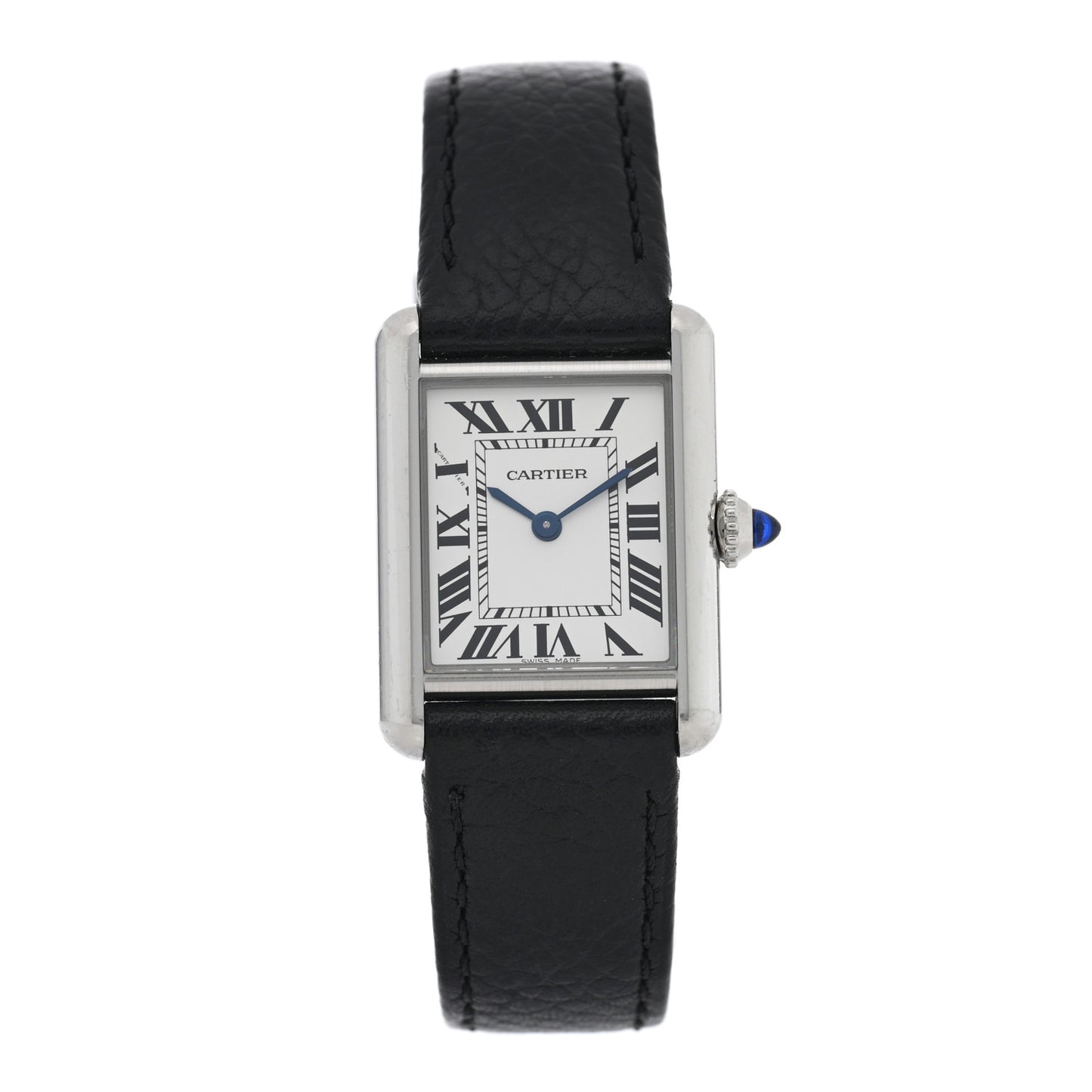 Stainless Steel Calfskin 22mm Must de Cartier Tank Quartz Watch