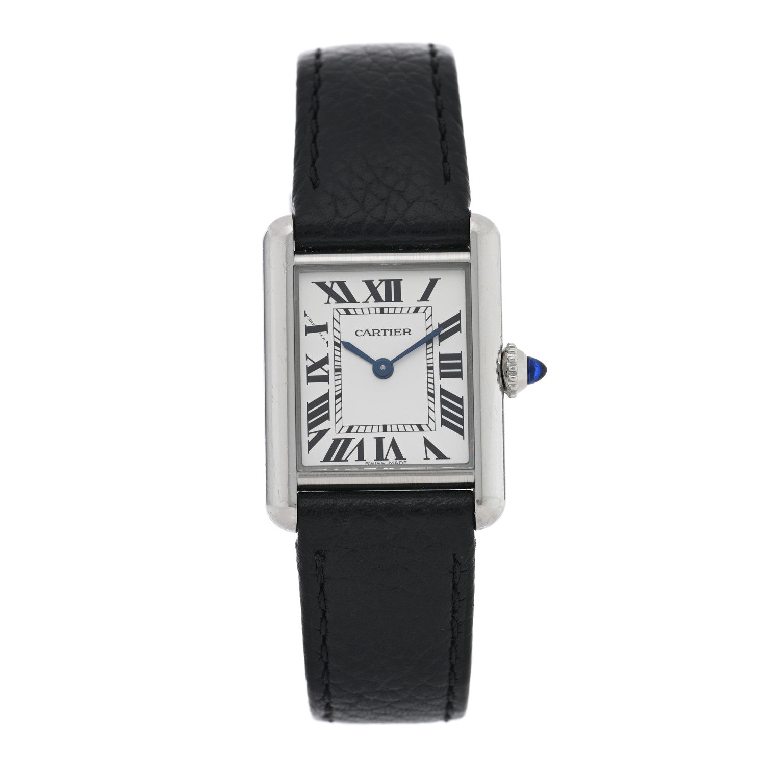 Cartier Stainless Steel Calfskin 22mm Must de Cartier Tank Quartz Watch 1 of 4