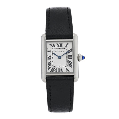 Cartier Stainless Steel Calfskin 22mm Must de Cartier Tank Quartz Watch 1 of 4