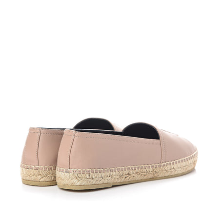 Saint Laurent Lambskin Monogram Espadrilles 38 Nude 4 of 8