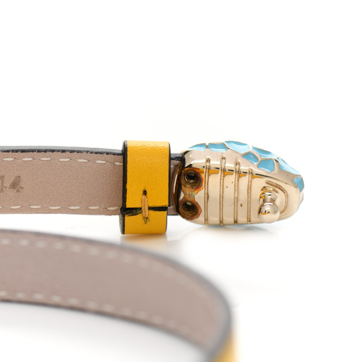 Bulgari Calfskin Serpenti Forever Double Coil Bracelet Citrine 6 of 7