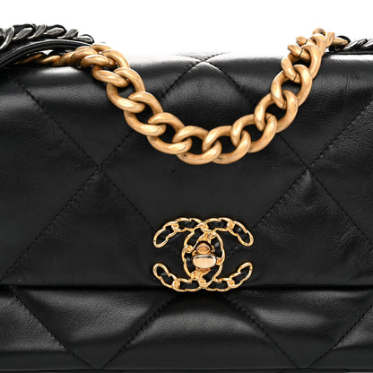 Chanel Lambskin Quilted Medium Chanel 19 Flap Black 7 of 9