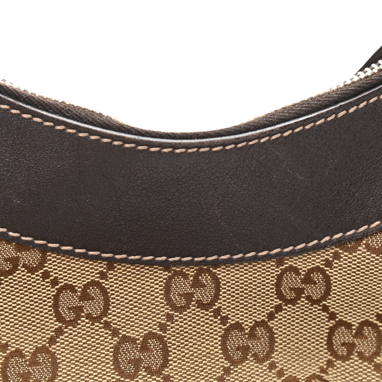 Monogram Medium D Gold Ring Hobo Dark Brown