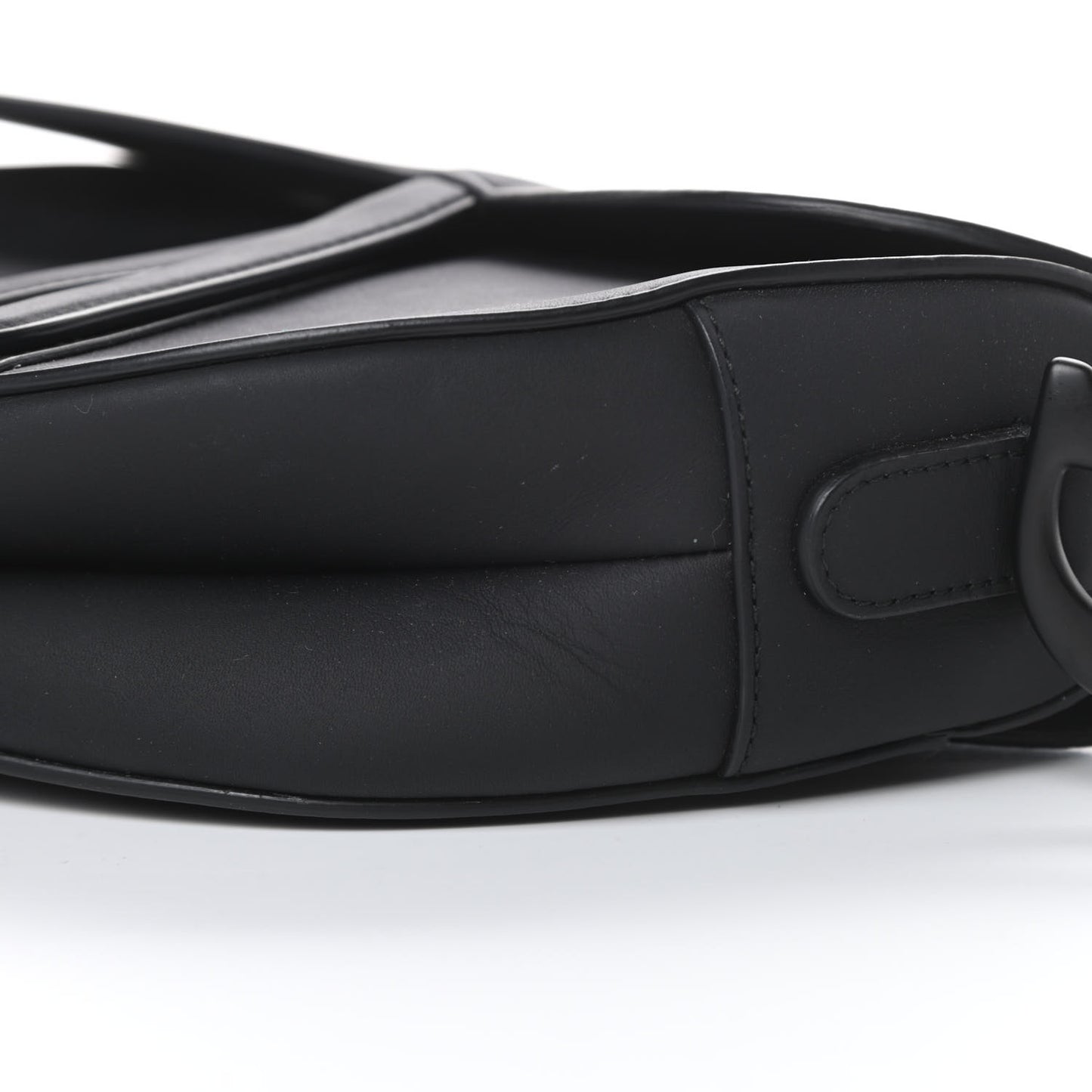 Ultra Matte Calfskin Saddle Bag Black