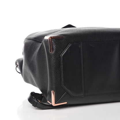 Alexander Wang Pebbled Calfskin Prisma Skeletal Backpack Black Rose Gold Hardware 12 of 14