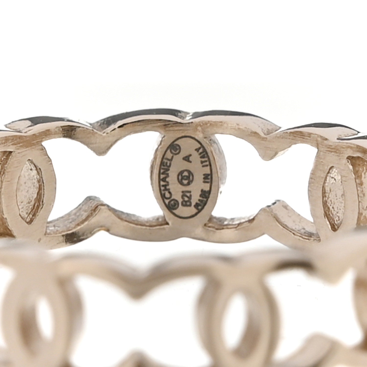 Chanel Metal CC Ring 53 6.25 Gold 4 of 5