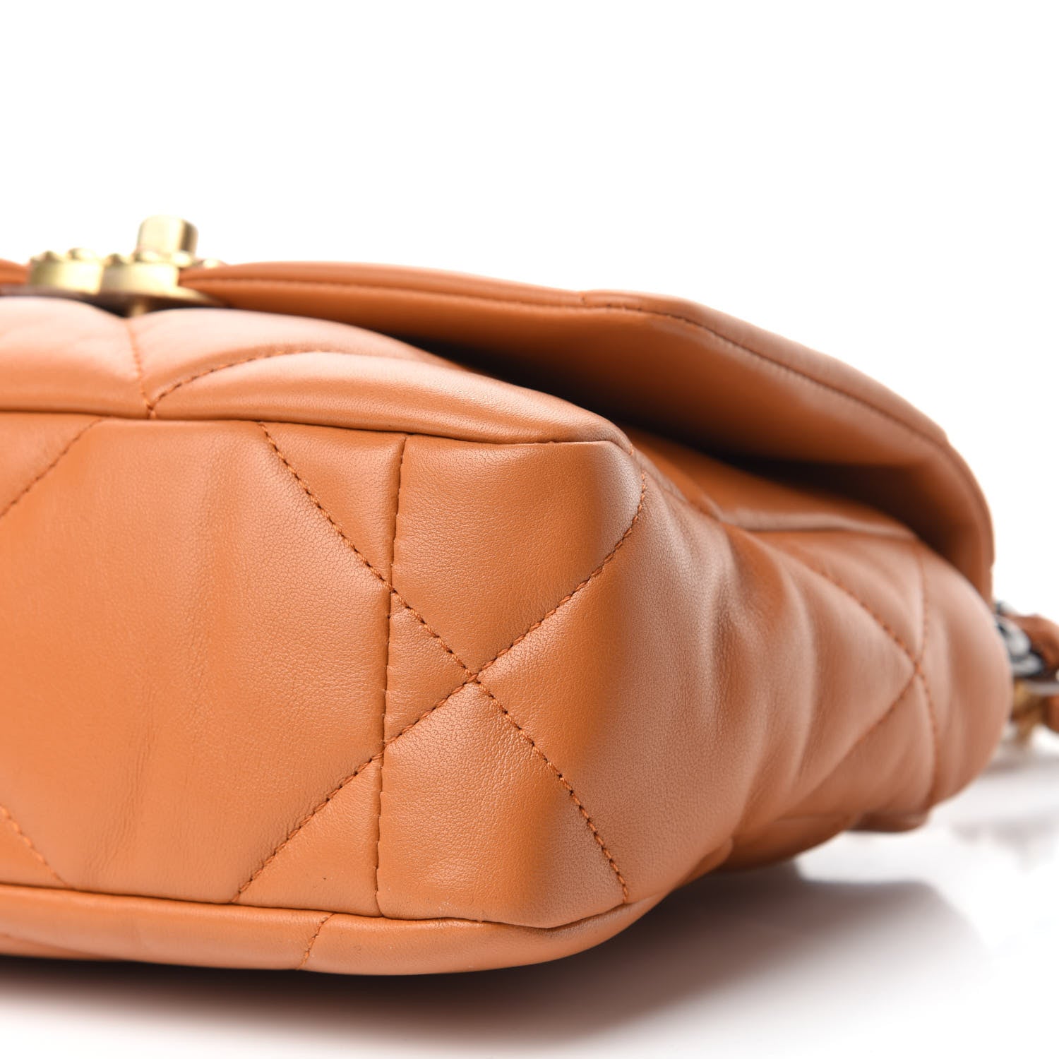 Chanel Lambskin Quilted Medium Chanel 19 Flap Light Brown 7 of 10