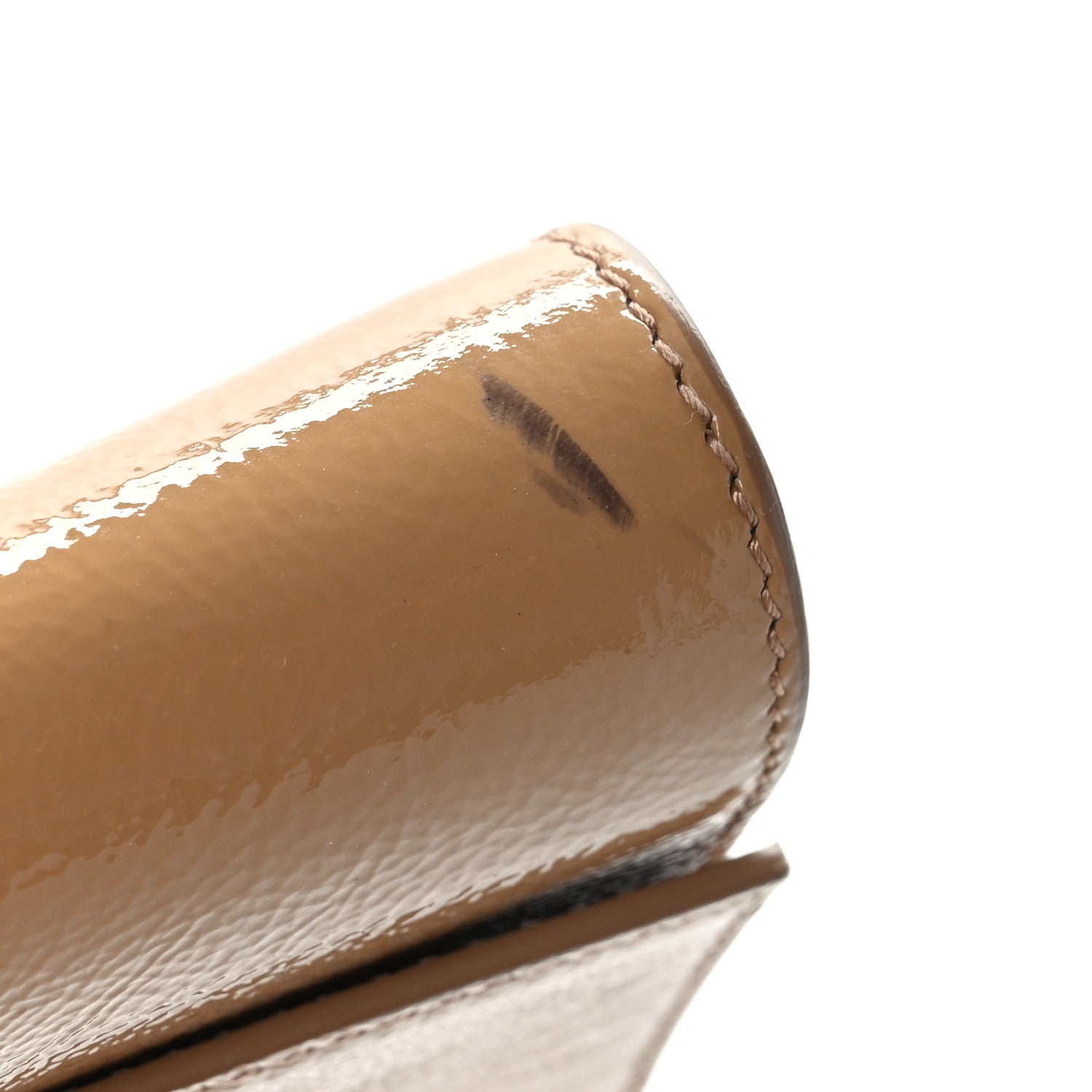 Saint Laurent Textured Patent Calfskin Monogram Large Belle De Jour Clutch Nude 7 of 9