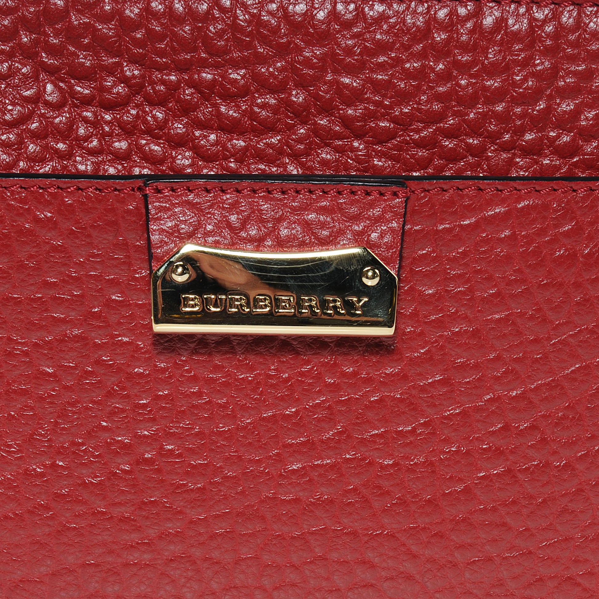 Burberry Grained Leather Harrogate Small Crossbody Military Red 8 of 8