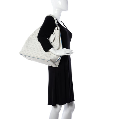 Louis Vuitton Mahina Carmel Hobo Snow 2 of 11