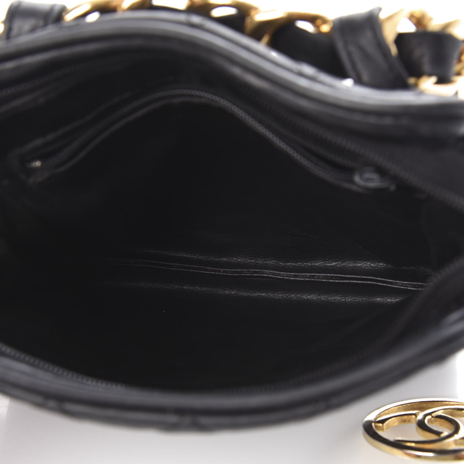 Chanel Lambskin Quilted Waist Belt Bag Black 6 of 10