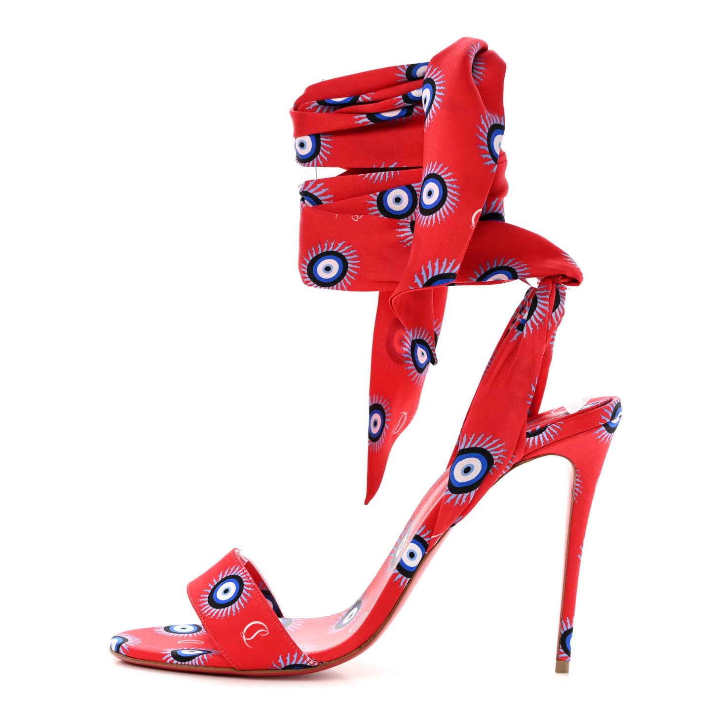 Crepe Satin Greekaba Du Desert 100 Eye Sandal 41 Red