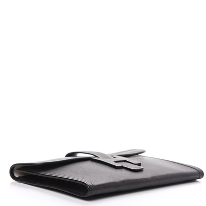 Hermes Evergrain Jige PM Clutch Black 3 of 9