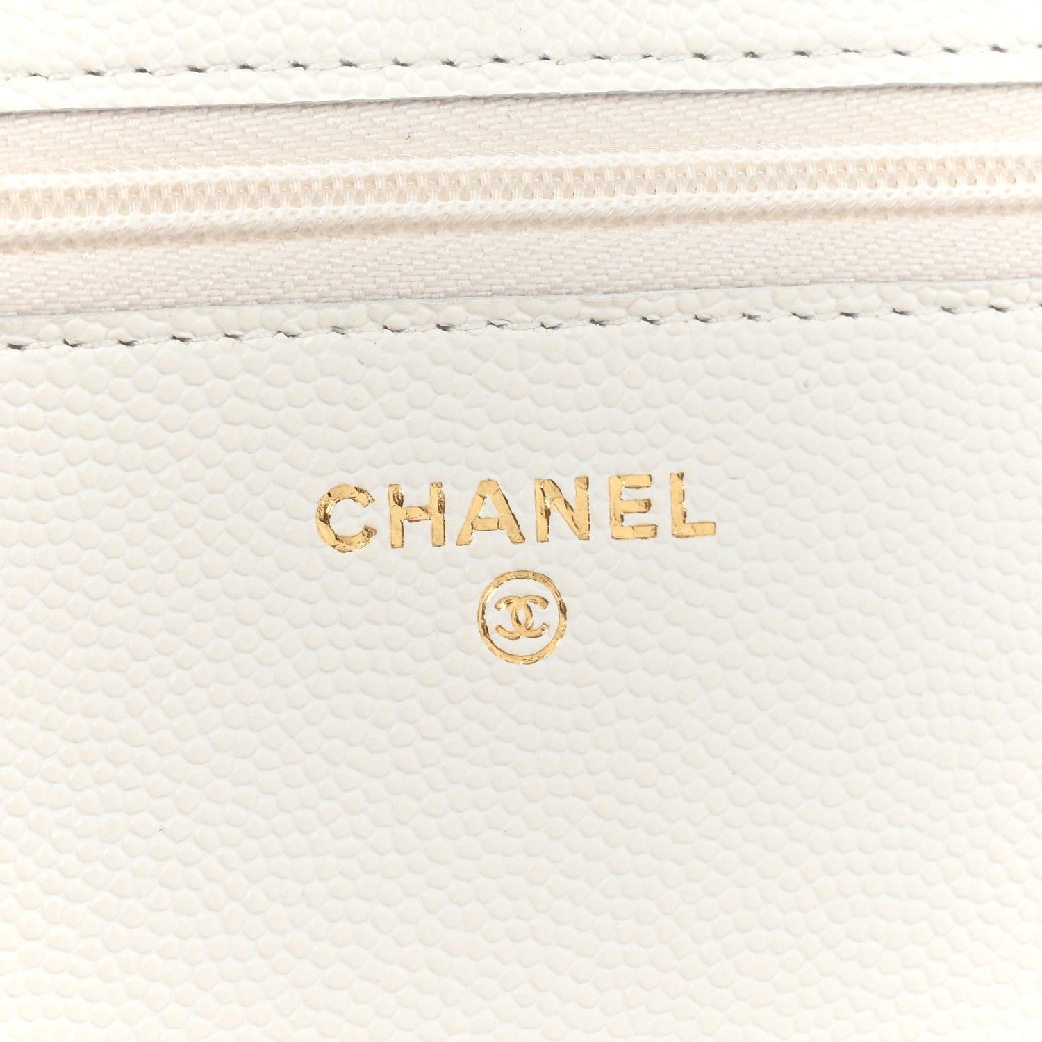 Chanel Caviar Quilted Enamel Coco Casino Wallet On Chain WOC White 5 of 17