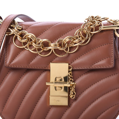Chloe Calfskin Quilted Mini Drew Bijou Shoulder Bag Chestnut Brown 11 of 11