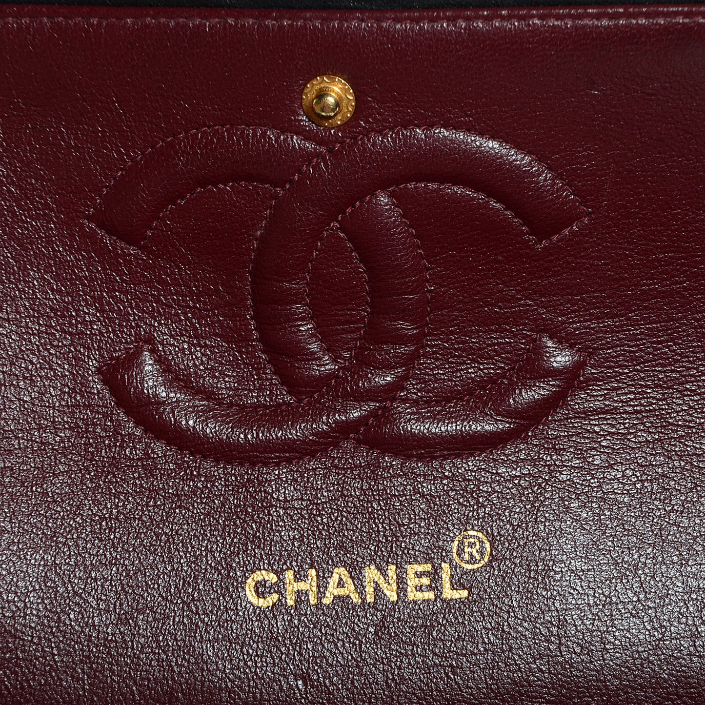 Lambskin Medium Double Flap Black