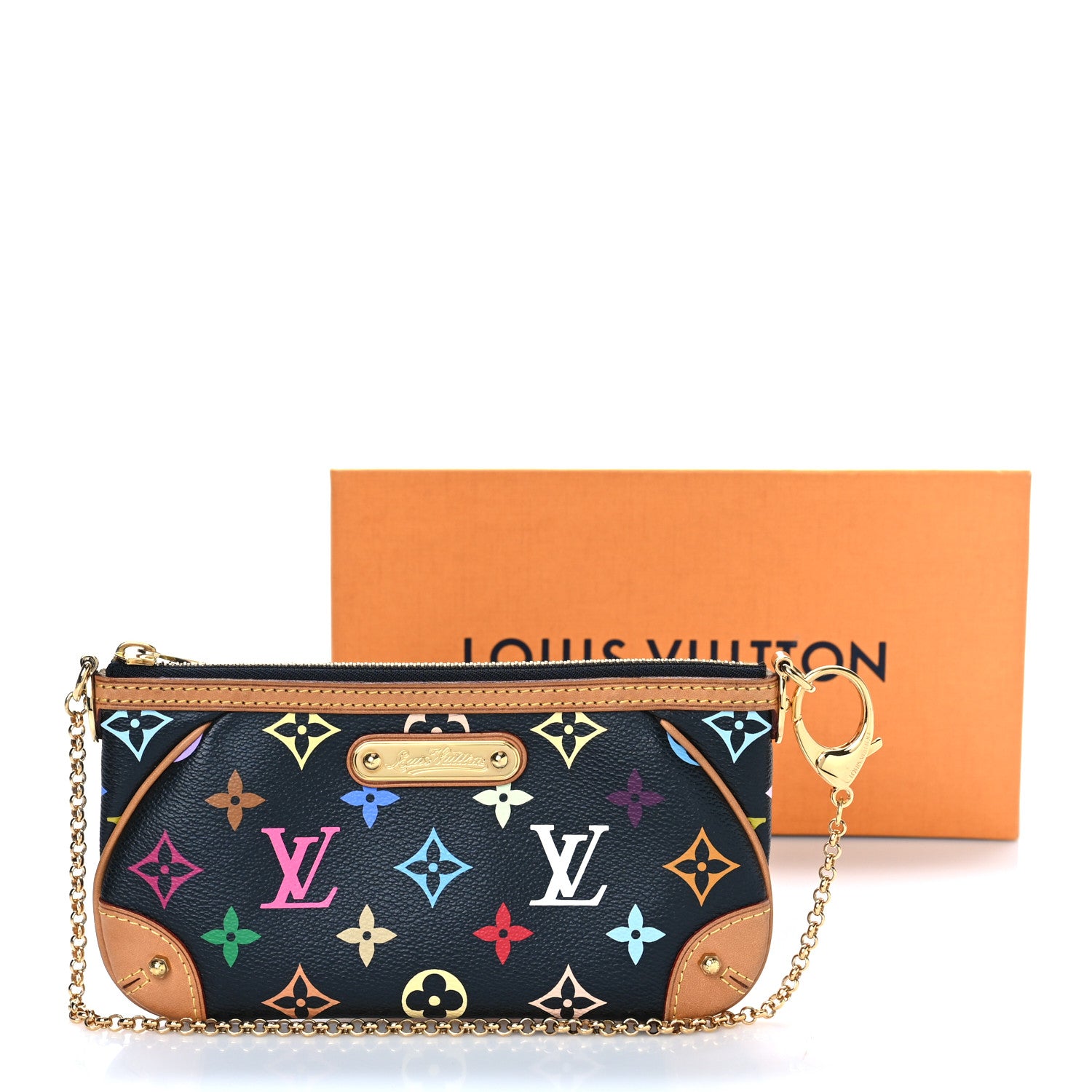Louis Vuitton Monogram Multicolor Pochette Milla MM Black 9 of 9
