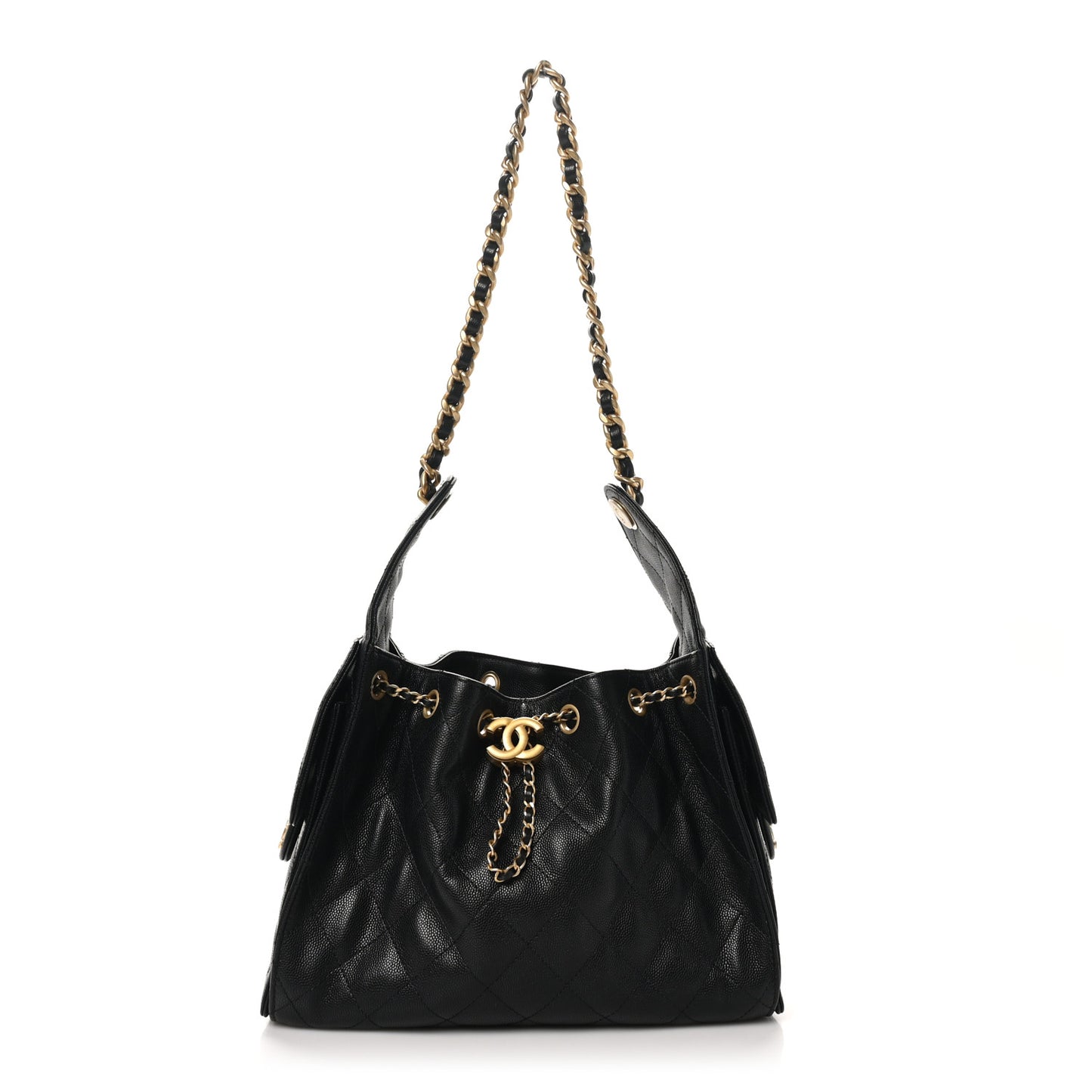 Caviar Quilted Small Chanel 25 Handbag Black