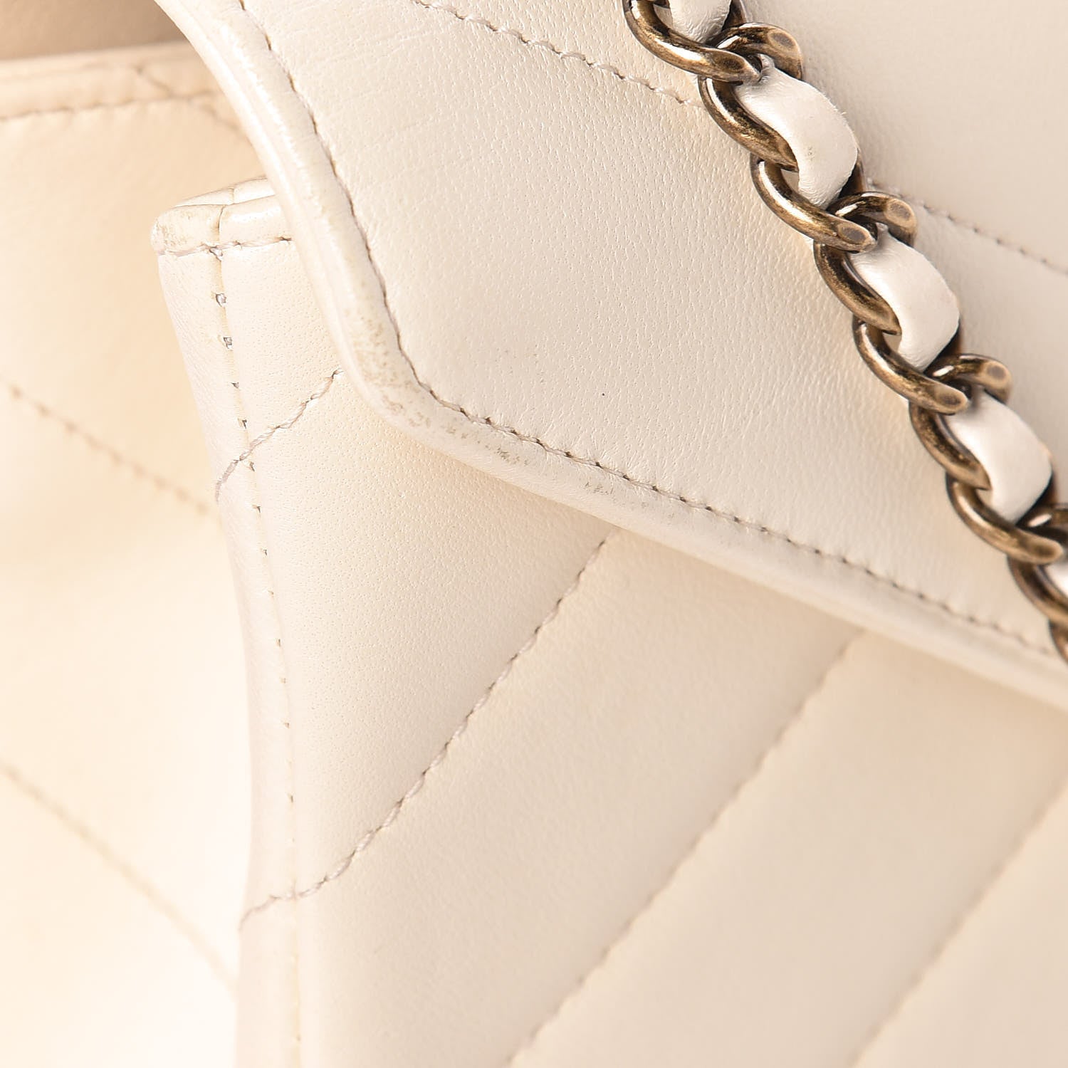 Chanel Lambskin Chevron Quilted Envelope Flap White 19 of 21